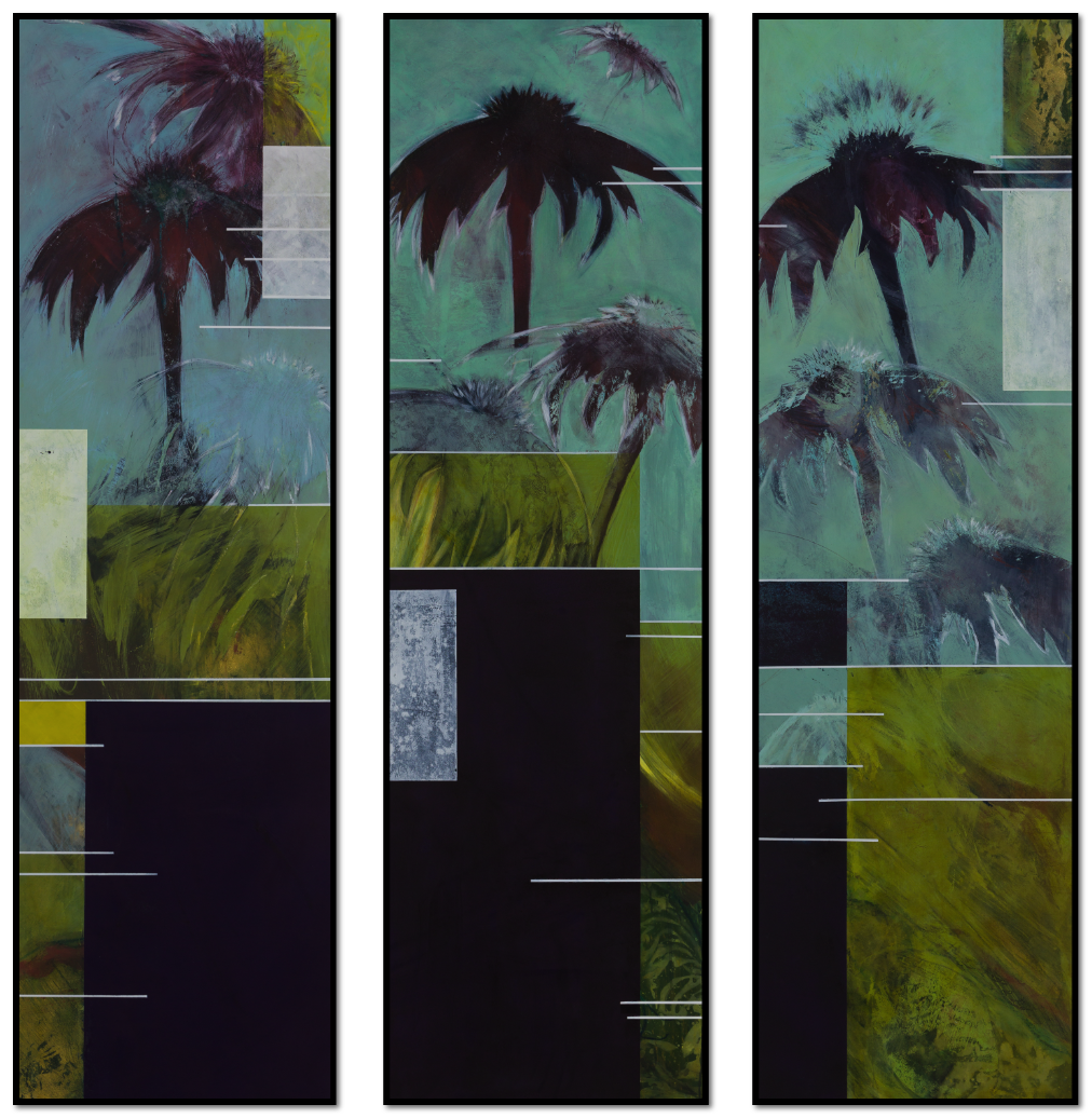 Acryl auf Hartfaserplatte/acrylic on wood,  |each 50 x 180 cm, 2018
